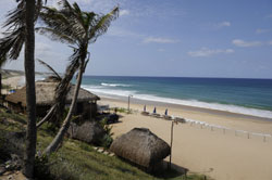 The beach at Jeffs Beach resort Guinjata Mozambique