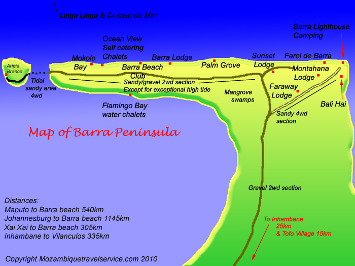Barra beach map