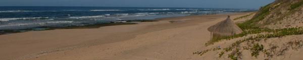 Wide open beaches of Chidenguele Mozambique