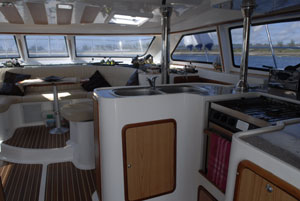 Luxury broadbill catamaran for specialist fishing at the lazarus banks