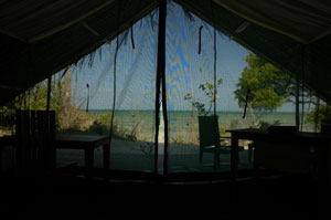Guludo beach tent Mozambique