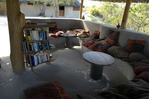 Relaxing reading area Guludo beach resort Mozambique