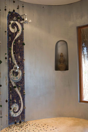 Inside shower