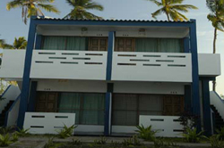 View across the road from caracal onto Wimbe beach