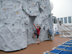 rock climbing wall Sinfonia cruise